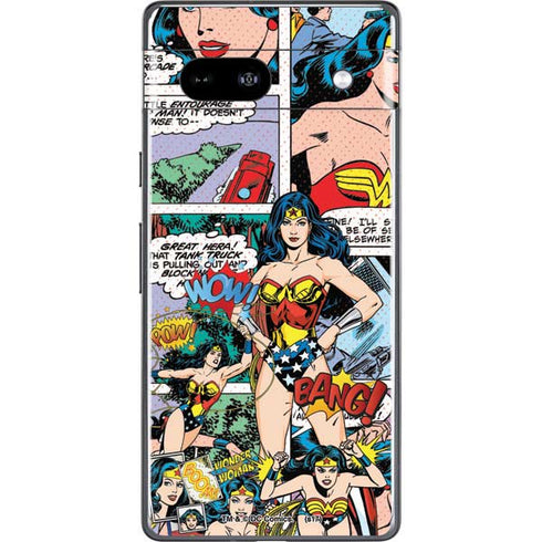 DC Comics Wonder Woman Comic Blast Google Pixel 7a Skin